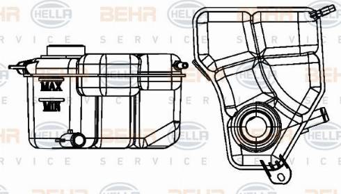 HELLA 8MA 376 756-654 - Expansion Tank, coolant autospares.lv