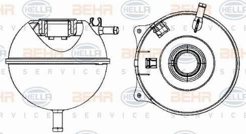 HELLA 8MA 376 702-484 - Expansion Tank, coolant autospares.lv