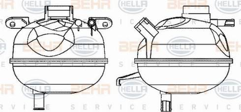 HELLA 8MA 376 702-294 - Expansion Tank, coolant autospares.lv