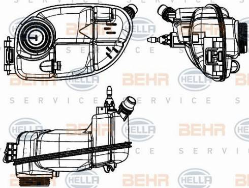 HELLA 8MA 376 731-604 - Expansion Tank, coolant autospares.lv