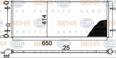 HELLA 8MK 376 999-791 - Radiator, engine cooling autospares.lv