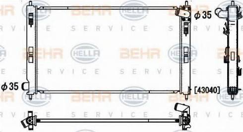 HELLA 8MK 376 900-681 - Radiator, engine cooling autospares.lv