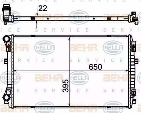 HELLA 8MK 376 901-374 - Radiator, engine cooling autospares.lv