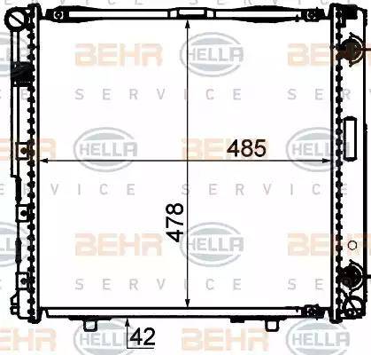 HELLA 8MK 376 888-444 - Radiator, engine cooling autospares.lv