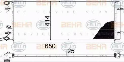 HELLA 8MK 376 888-784 - Radiator, engine cooling autospares.lv