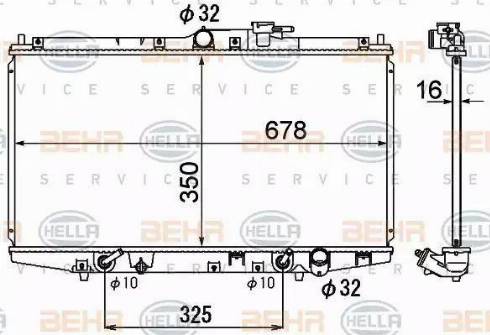 HELLA 8MK 376 790-471 - Radiator, engine cooling autospares.lv