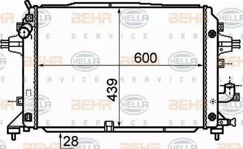 HELLA 8MK 376 790-031 - Radiator, engine cooling autospares.lv