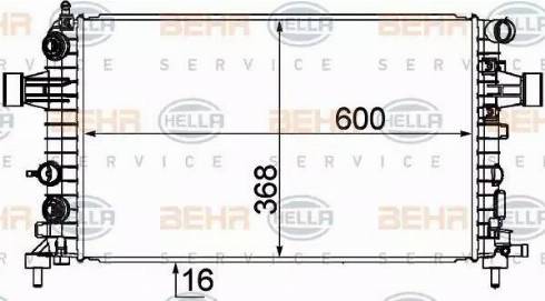 HELLA 8MK 376 745-771 - Radiator, engine cooling autospares.lv