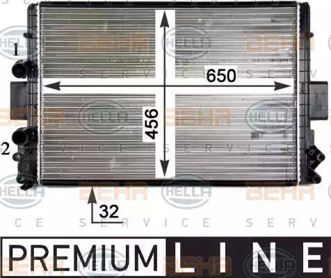 HELLA 8MK 376 754-391 - Radiator, engine cooling autospares.lv