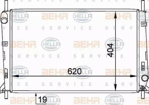 HELLA 8MK 376 754-791 - Radiator, engine cooling autospares.lv