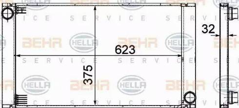 HELLA 8MK 376 753-581 - Radiator, engine cooling autospares.lv