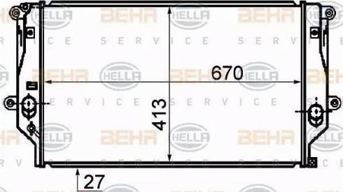 HELLA 8MK 376 753-761 - Radiator, engine cooling autospares.lv