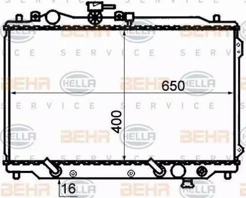 HELLA 8MK 376 769-531 - Radiator, engine cooling autospares.lv