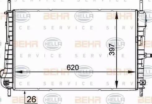 HELLA 8MK 376 764-131 - Radiator, engine cooling autospares.lv