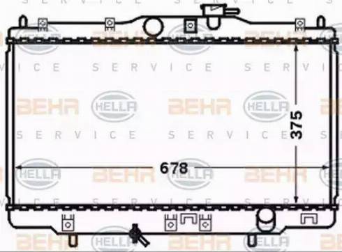 HELLA 8MK 376 768-261 - Radiator, engine cooling autospares.lv