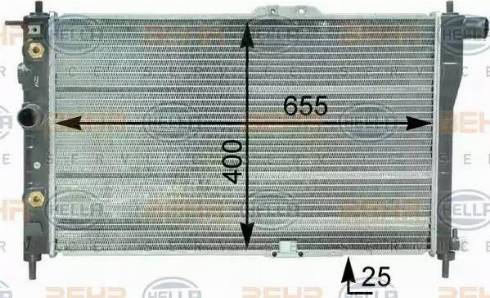 HELLA 8MK 376 762-531 - Radiator, engine cooling autospares.lv