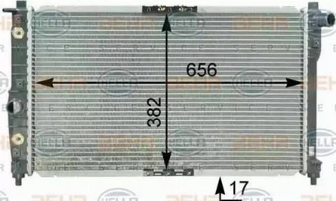 HELLA 8MK 376 762-571 - Radiator, engine cooling autospares.lv