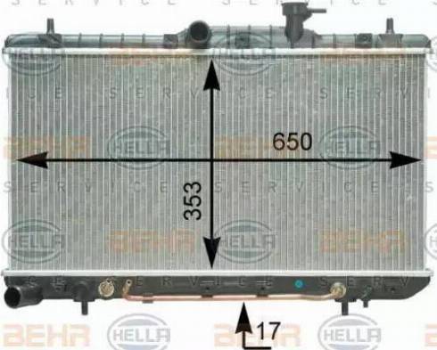 HELLA 8MK 376 762-771 - Radiator, engine cooling autospares.lv