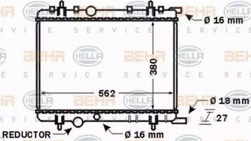 HELLA 8MK 376 767-091 - Radiator, engine cooling autospares.lv