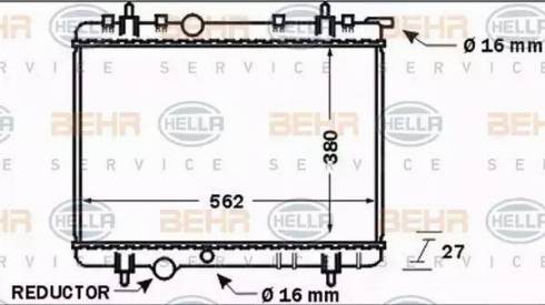 HELLA 8MK 376 767-081 - Radiator, engine cooling autospares.lv