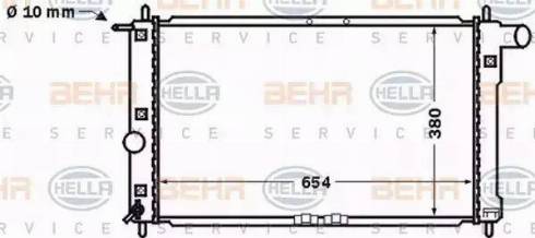 HELLA 8MK 376 767-191 - Radiator, engine cooling autospares.lv