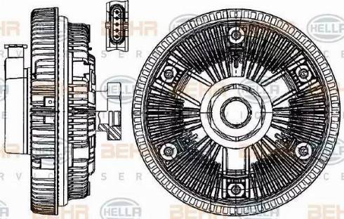 HELLA 8MK 376 709-411 - Radiator, engine cooling autospares.lv