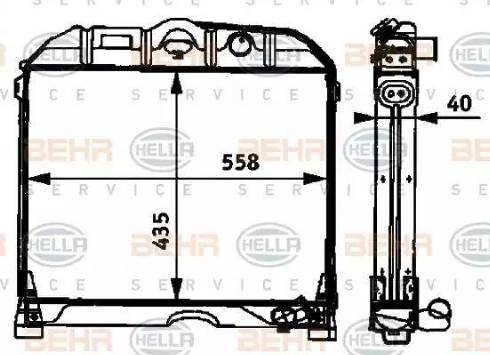 HELLA 8MK 376 709-041 - Radiator, engine cooling autospares.lv