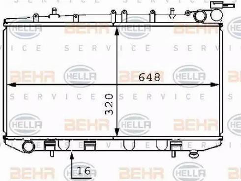 HELLA 8MK 376 704-701 - Radiator, engine cooling autospares.lv