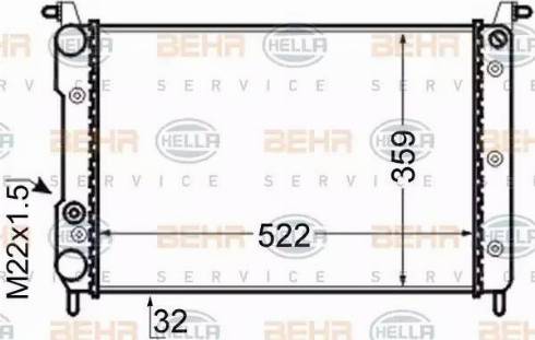 HELLA 8MK 376 704-784 - Radiator, engine cooling autospares.lv