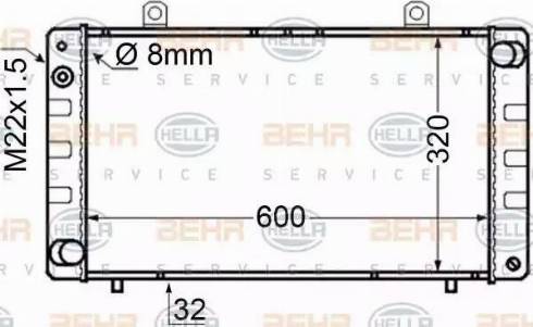 HELLA 8MK 376 705-651 - Radiator, engine cooling autospares.lv