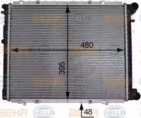 HELLA 8MK 376 706-514 - Radiator, engine cooling autospares.lv