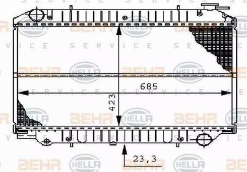 HELLA 8MK 376 706-521 - Radiator, engine cooling autospares.lv