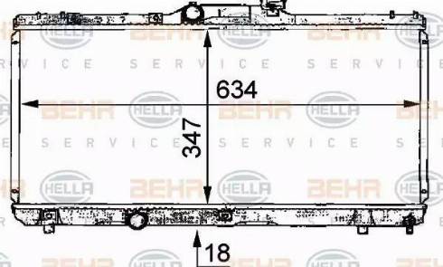 HELLA 8MK 376 706-731 - Radiator, engine cooling autospares.lv