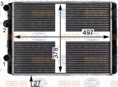 HELLA 8MK 376 700-471 - Radiator, engine cooling autospares.lv