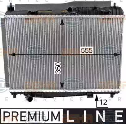 HELLA 8MK 376 701-641 - Radiator, engine cooling autospares.lv