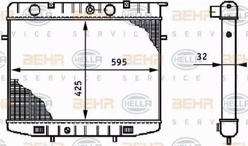 HELLA 8MK 376 708-601 - Radiator, engine cooling autospares.lv