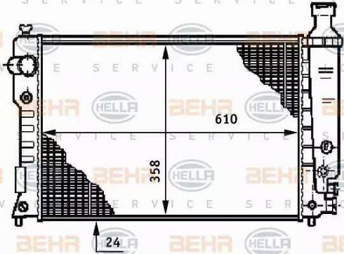 HELLA 8MK 376 708-681 - Radiator, engine cooling autospares.lv