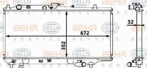 HELLA 8MK 376 708-291 - Radiator, engine cooling autospares.lv