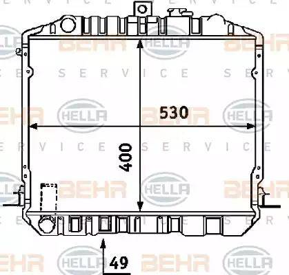 HELLA 8MK 376 707-441 - Radiator, engine cooling autospares.lv