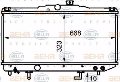 HELLA 8MK 376 707-711 - Radiator, engine cooling autospares.lv