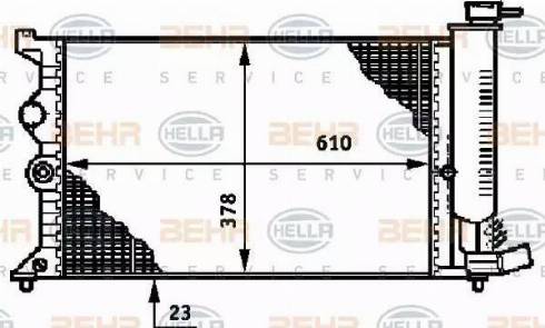 HELLA 8MK 376 719-421 - Radiator, engine cooling autospares.lv