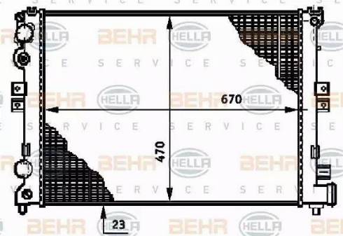 HELLA 8MK 376 719-474 - Radiator, engine cooling autospares.lv