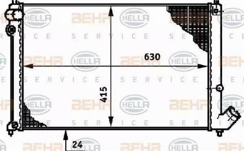 HELLA 8MK 376 719-631 - Radiator, engine cooling autospares.lv