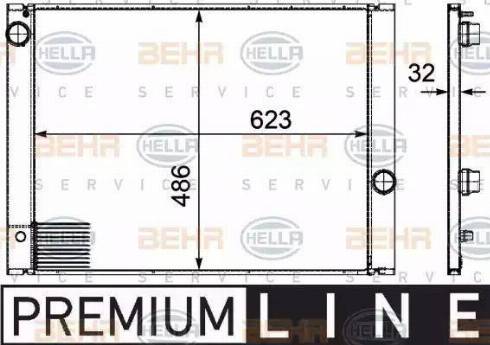 HELLA 8MK 376 719-131 - Radiator, engine cooling autospares.lv