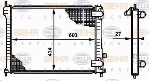 HELLA 8MK 376 719-281 - Radiator, engine cooling autospares.lv