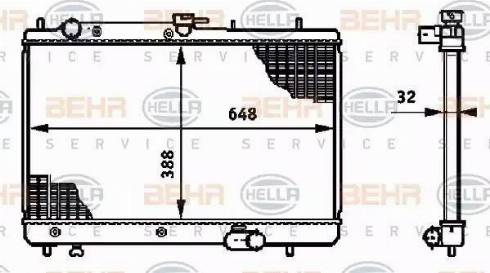 HELLA 8MK 376 719-771 - Radiator, engine cooling autospares.lv