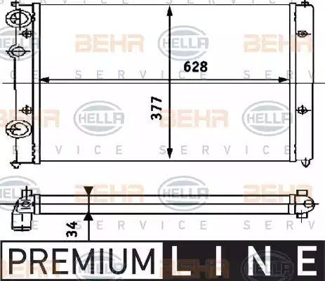 HELLA 8MK 376 714-441 - Radiator, engine cooling autospares.lv