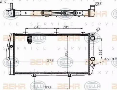 HELLA 8MK 376 714-701 - Radiator, engine cooling autospares.lv