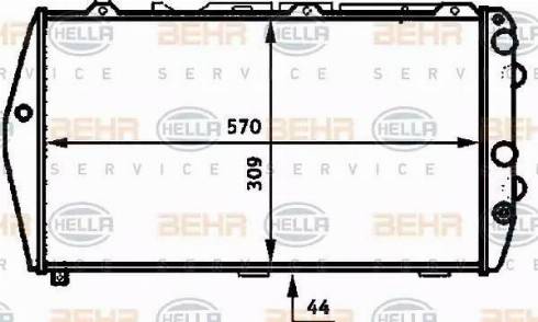 HELLA 8MK 376 715-141 - Radiator, engine cooling autospares.lv