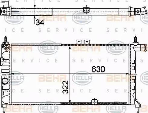 HELLA 8MK 376 715-751 - Radiator, engine cooling autospares.lv